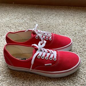 Vans Authentic Skate Shoe - Red Size - Women 9 or Men 7.5
